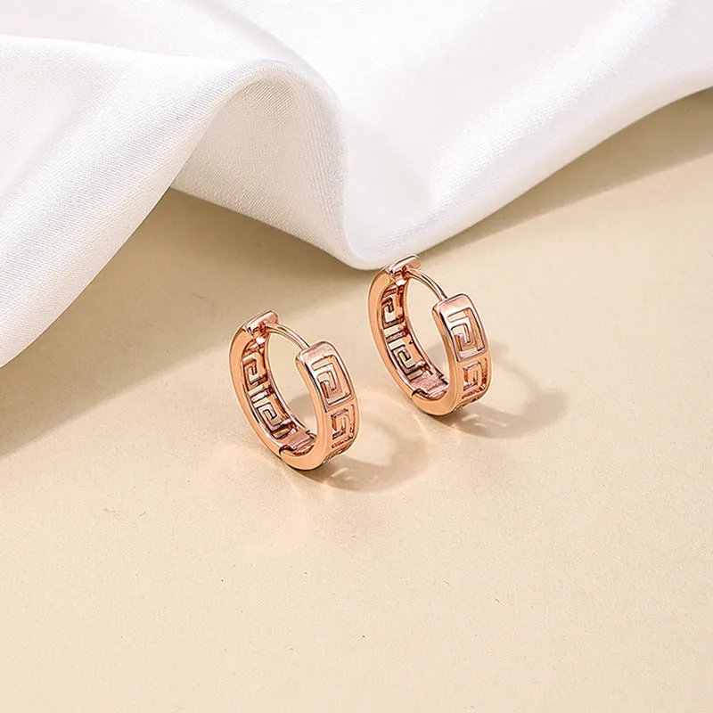 Copper earrings for women with bow and cherry shapes in gold, silver, and rose gold electroplated finishes