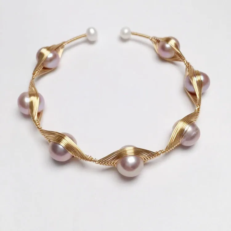 Women's fashion freshwater pearl bracelet unisex travel commemoration gift