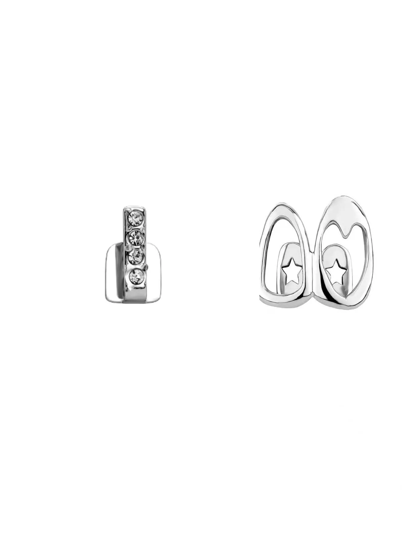 Hollow-out love double fight heart-shaped tooth socket in gold copper electroplating