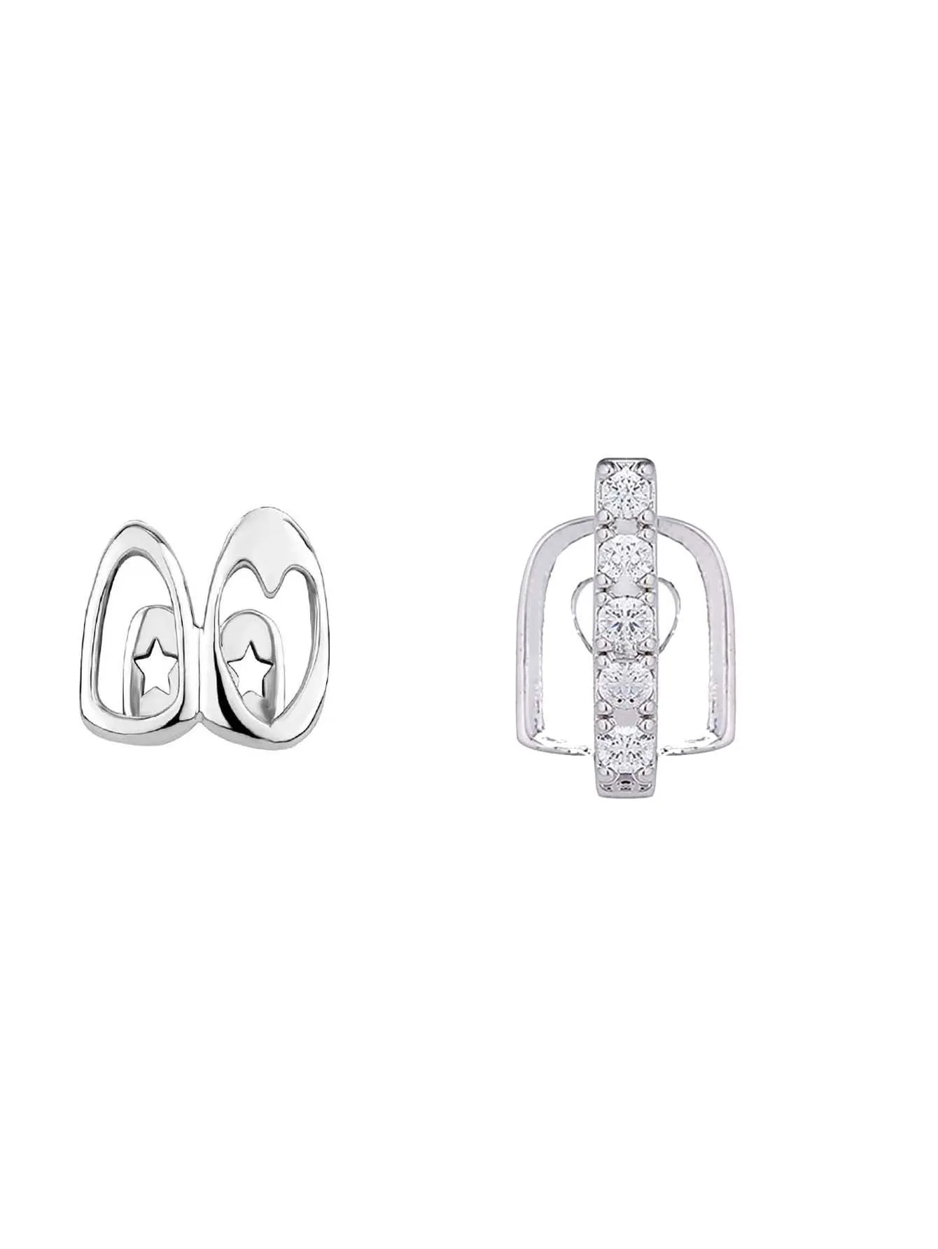 Hollow-out love double fight heart-shaped tooth socket in gold copper electroplating
