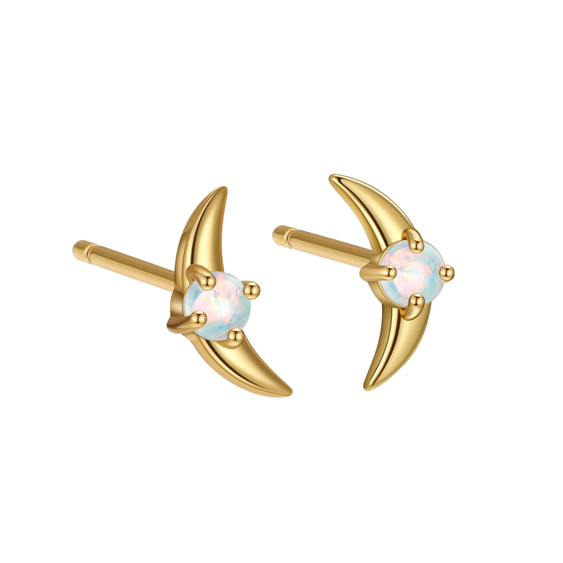 Women's geometric earrings in 925 silver with electroplated gold or platinum finish and coloured stone accents.