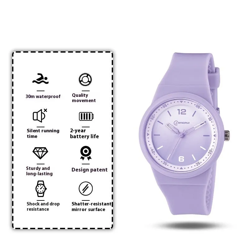 Children's quartz watch with 38mm dial and spiral crown in blue colour