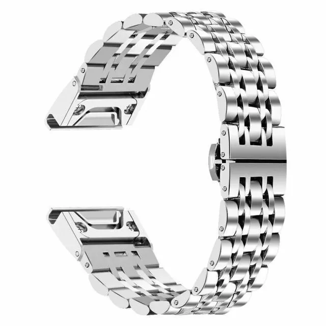 Metal stainless steel watch strap for Jiaming smart watch in silver, 22mm or 26mm size