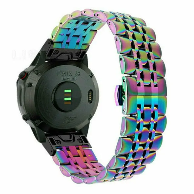 Metal stainless steel watch strap for Jiaming smart watch in silver, 22mm or 26mm size