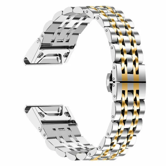Metal stainless steel watch strap for Jiaming smart watch in silver, 22mm or 26mm size