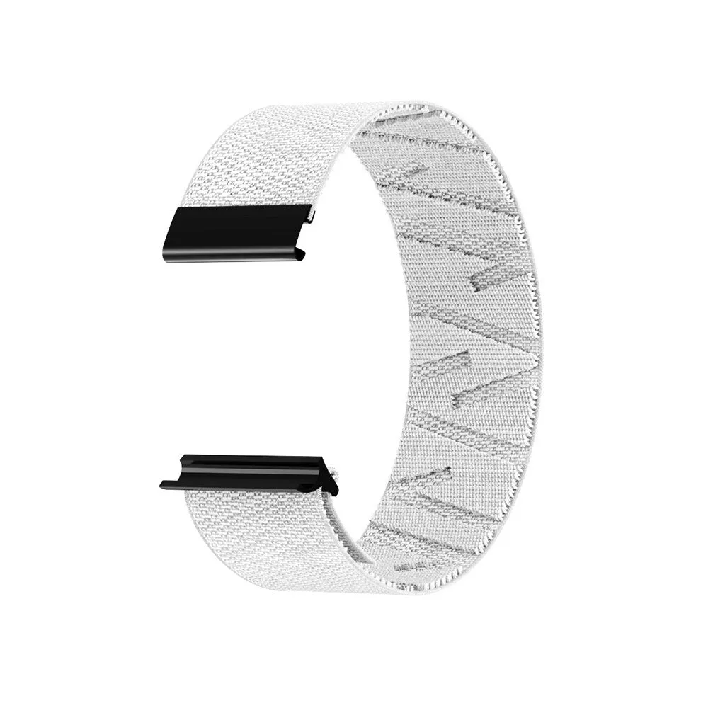 Geometric woven nylon sports watch strap for Whoop 5.0 in black