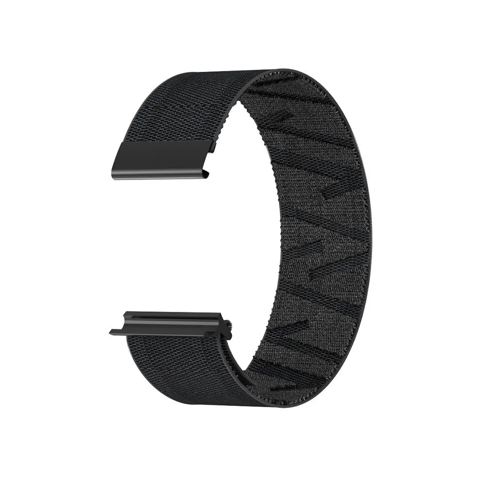Geometric woven nylon sports watch strap for Whoop 5.0 in black