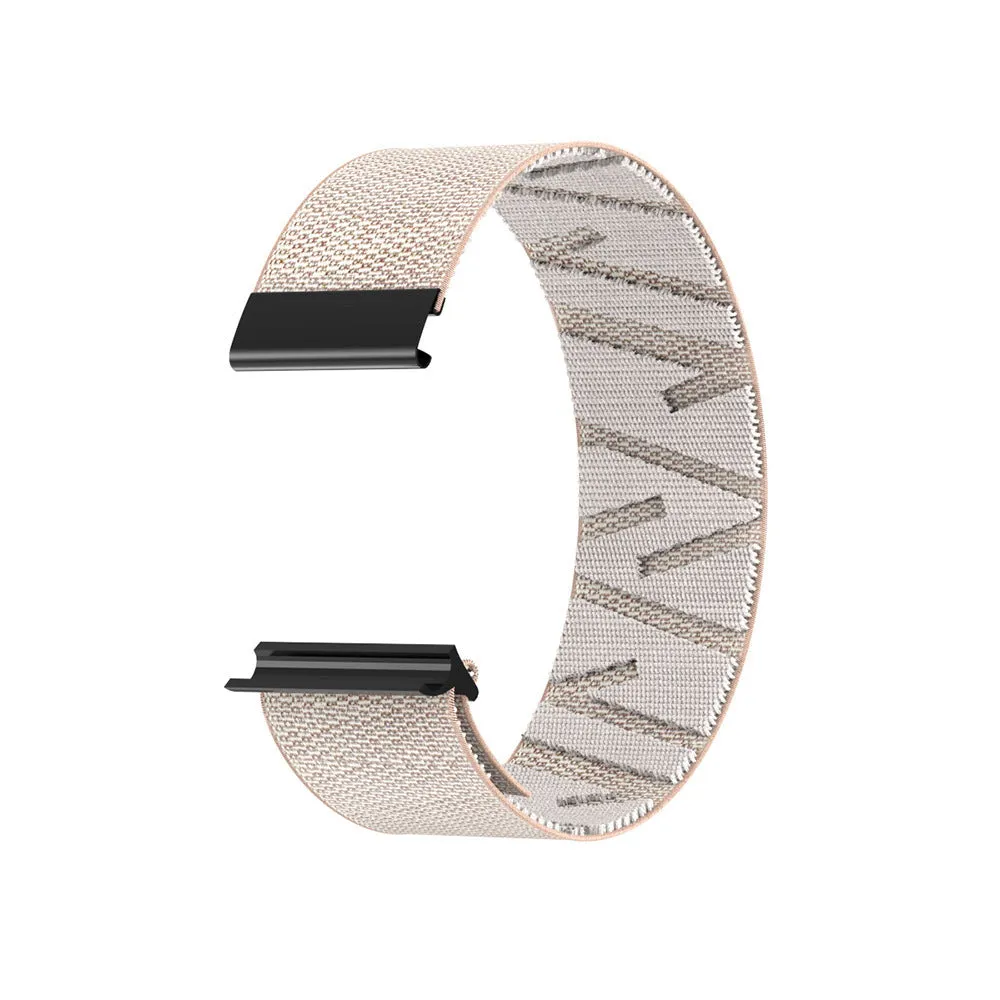 Geometric woven nylon sports watch strap for Whoop 5.0 in black