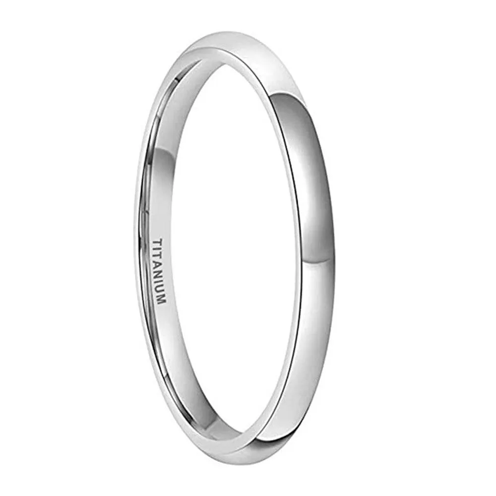 Unisex silver pure titanium steel ring with grinding matte finish on a white background, shown in 6mm width
