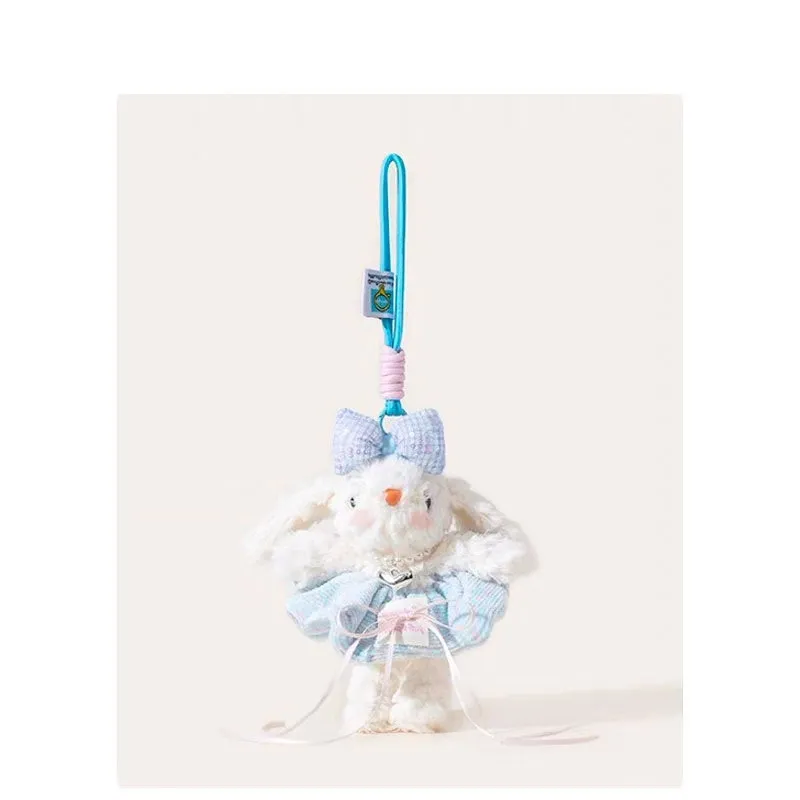 Plush key chain rabbit doll cartoon pendant soft plush material keyring