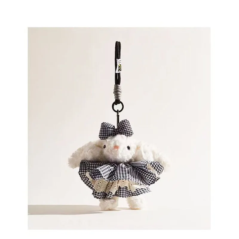 Plush key chain rabbit doll cartoon pendant soft plush material keyring