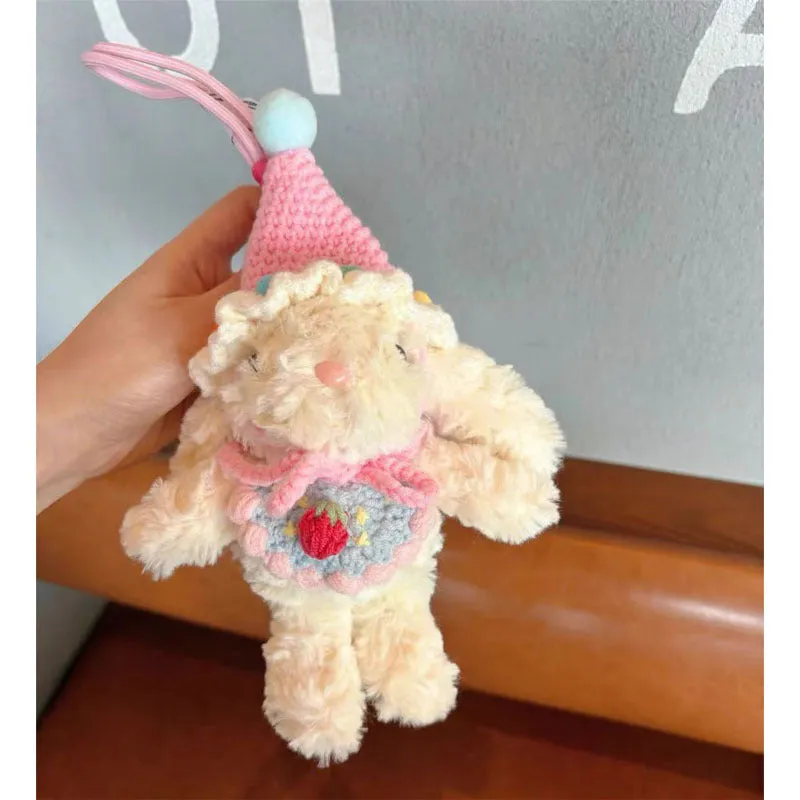 Plush key chain rabbit doll cartoon pendant soft plush material keyring