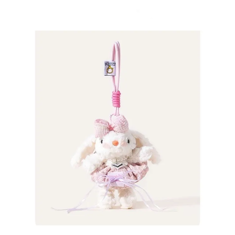 Plush key chain rabbit doll cartoon pendant soft plush material keyring