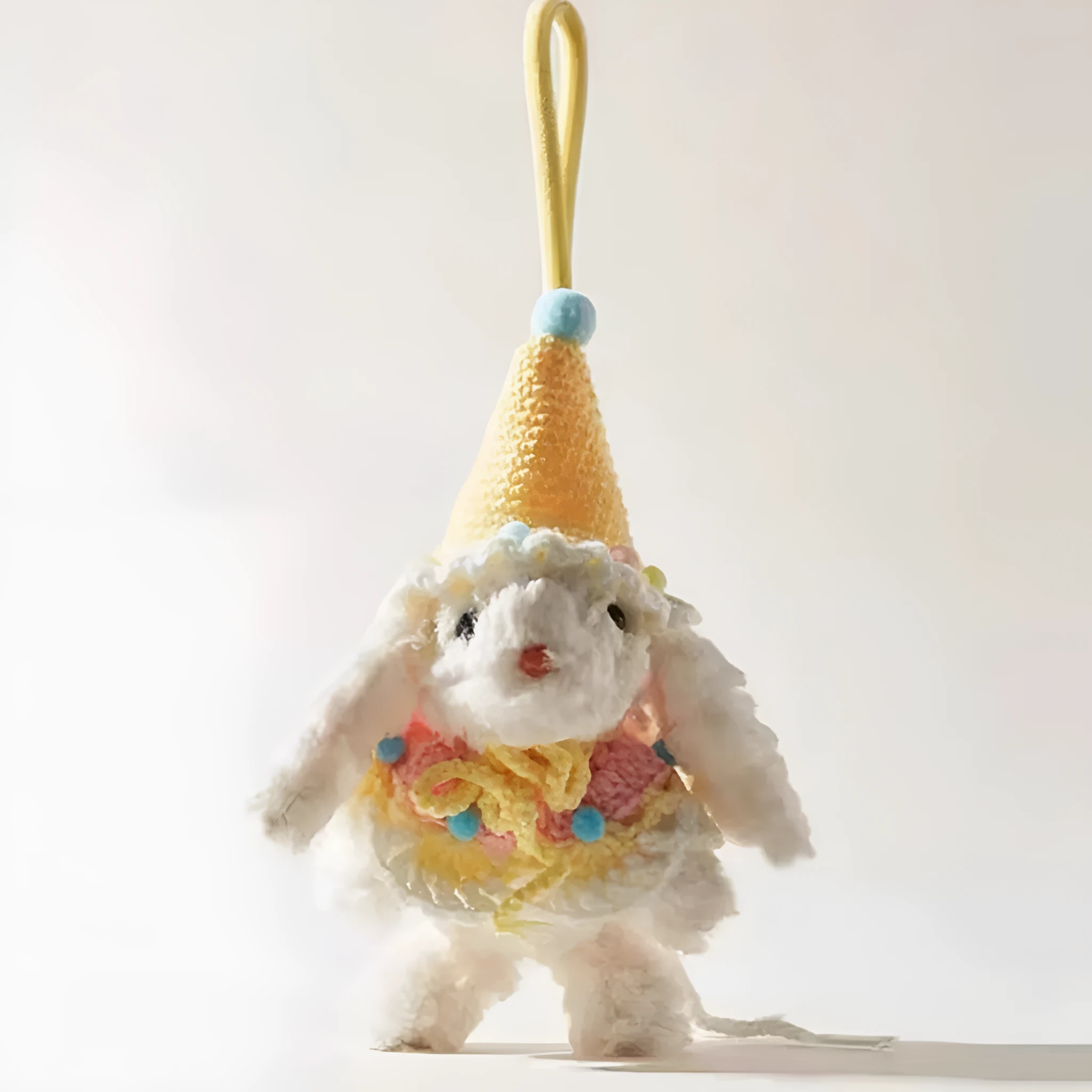 Plush key chain rabbit doll cartoon pendant soft plush material keyring