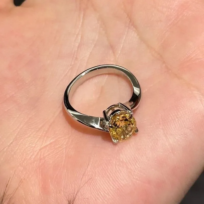 Women's yellow rock sugar ring, copper, Seiko treatment, available in sizes No 5 to No 8