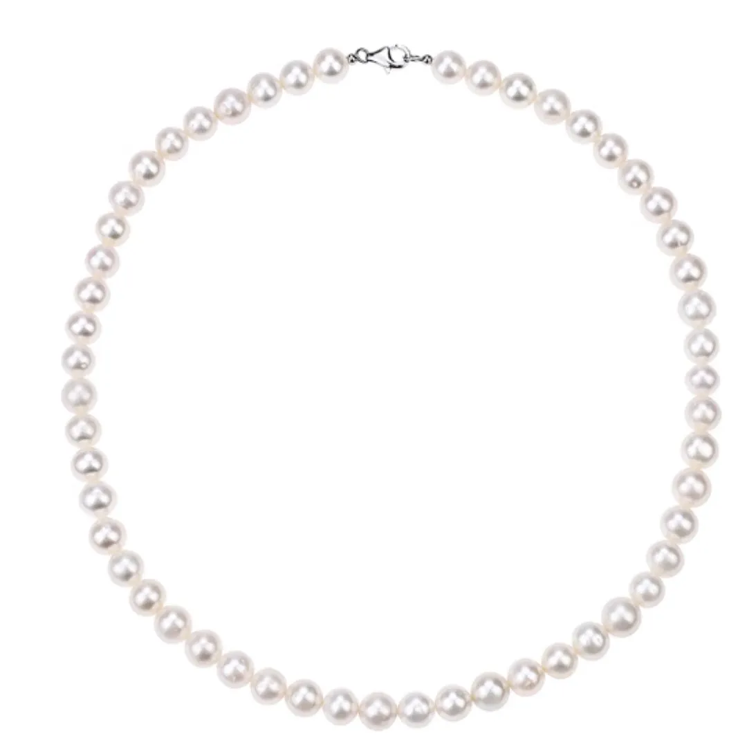Natural pearl necklace unisex clavicle length mother of pearl beads 10mm 6mm 7mm 8mm 9mm chain 45cm