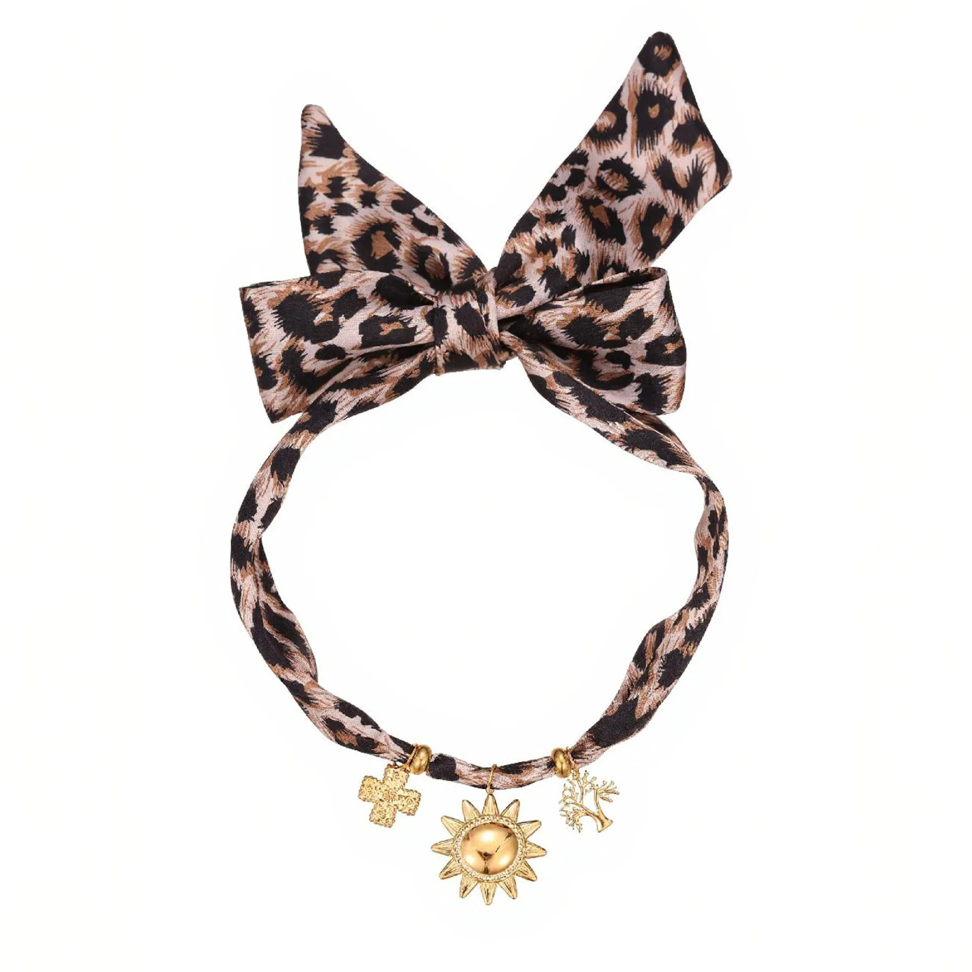 Geometric pendant chain necklace or bracelet with 18K gold electroplated finish on stainless steel