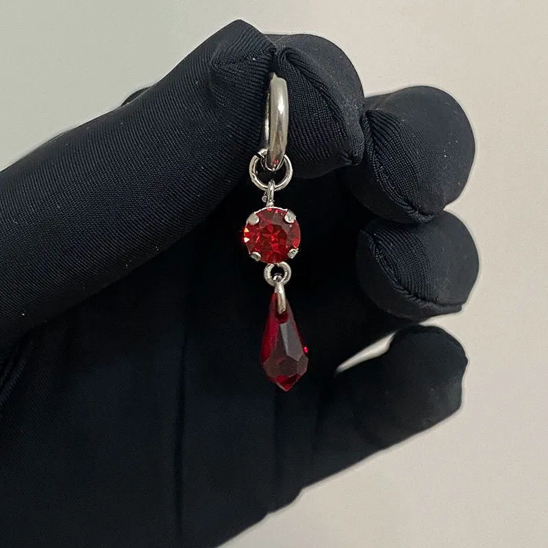 Water drop pendant earrings in geometric shape, copper with electroplating, available in multiple colours for women