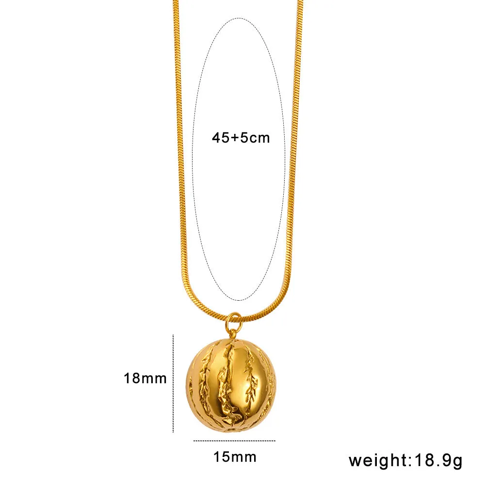 Stainless steel necklace with a choice of apple, grape, watermelon, banana, pineapple or strawberry fruit pendant.