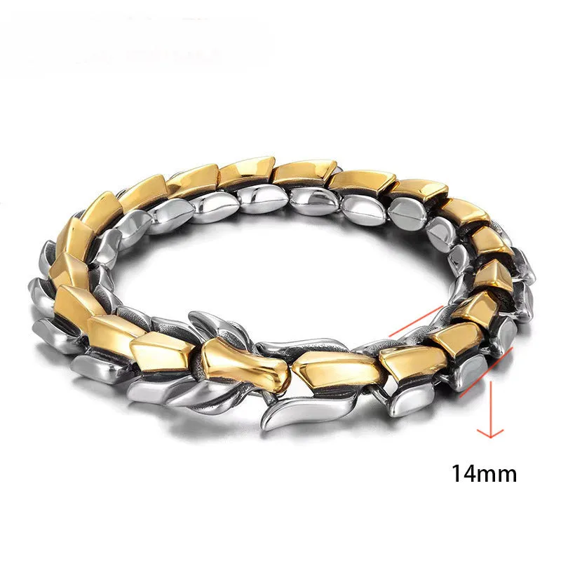 Men's silver geometric keel shape alloy bracelet on a neutral background showing minimal design