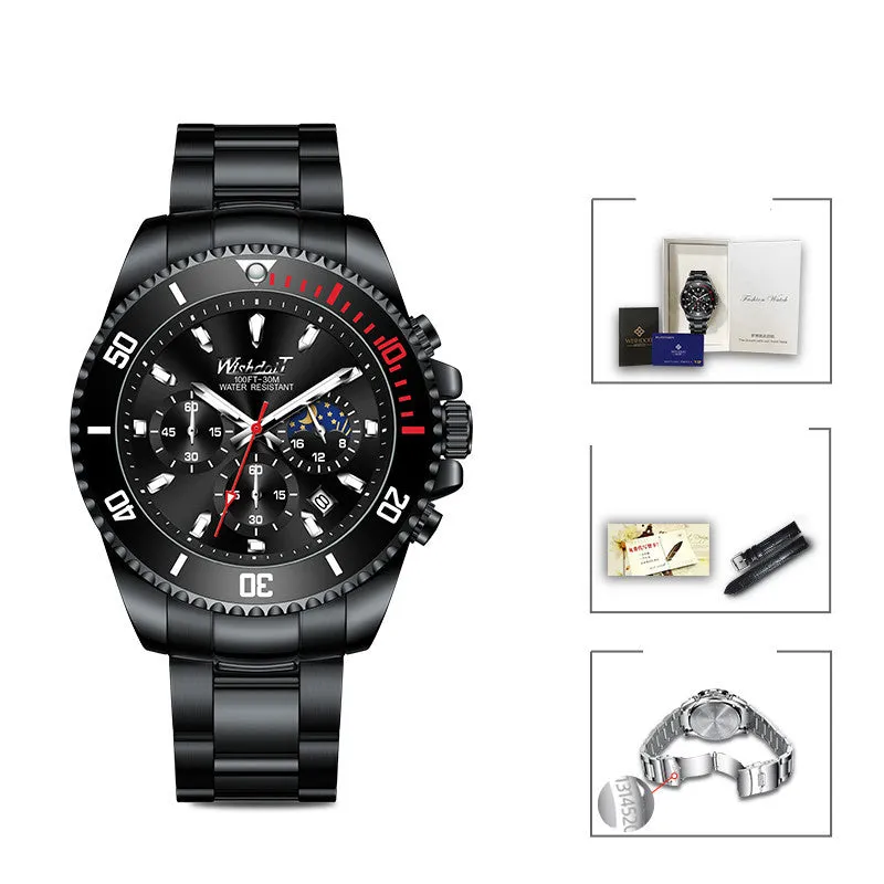 Green Water Monster Water Ghost men's 45mm automatic mechanical sports watch with stainless steel dial and alloy case