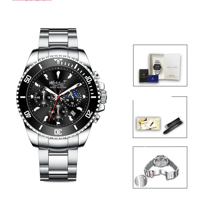 Green Water Monster Water Ghost men's 45mm automatic mechanical sports watch with stainless steel dial and alloy case