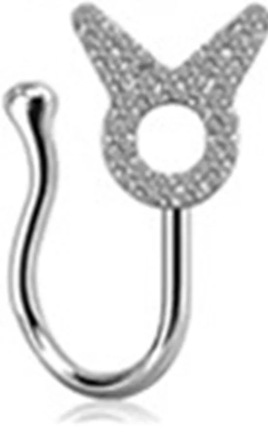 Copper constellation nose ring with geometric shape, available in Platinum or Gold finish, showing zodiac sign design