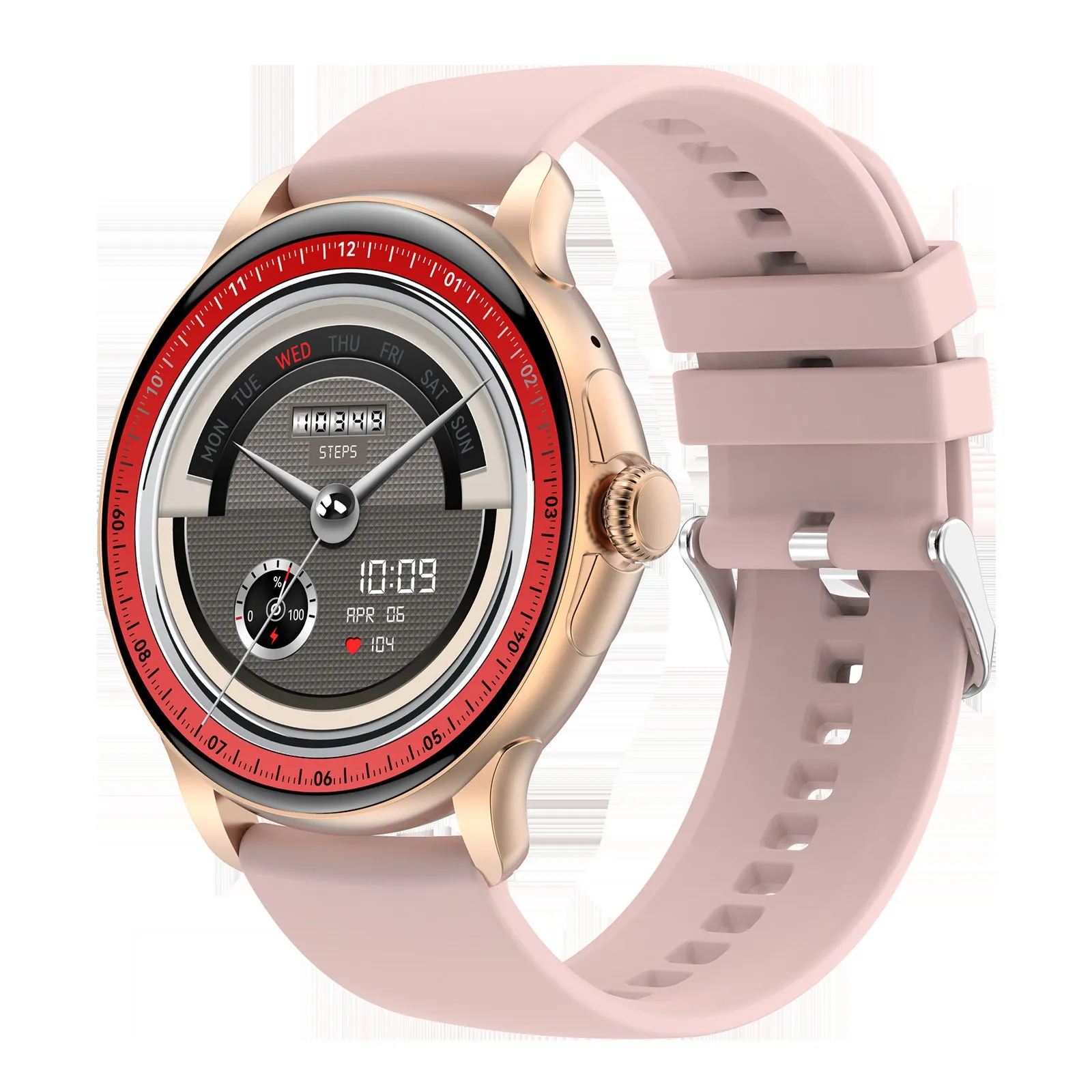 Hk49 smart sports watch with heart rate and blood glucose monitoring, black colour, touch screen display