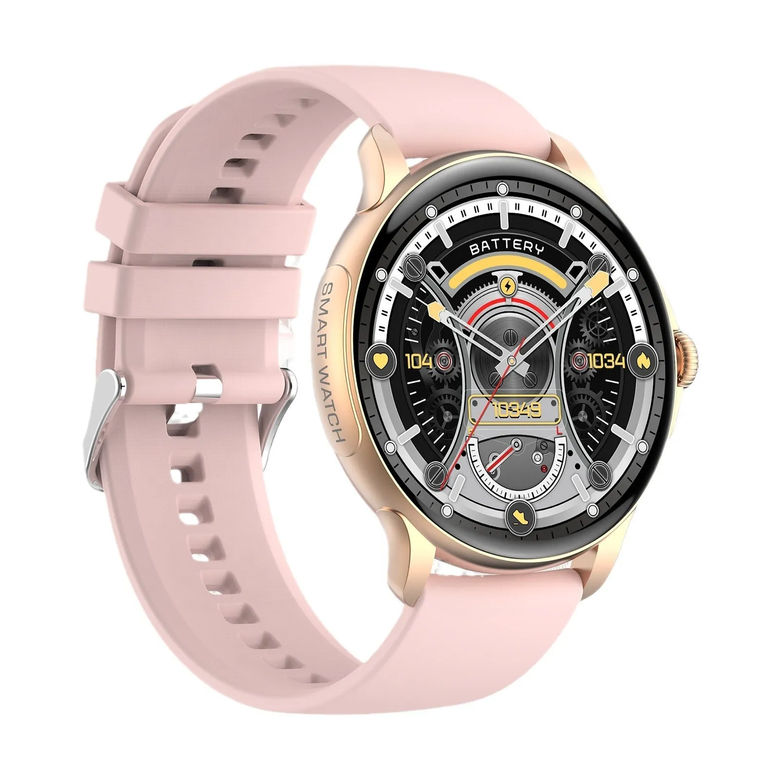 Hk49 smart sports watch with heart rate and blood glucose monitoring, black colour, touch screen display