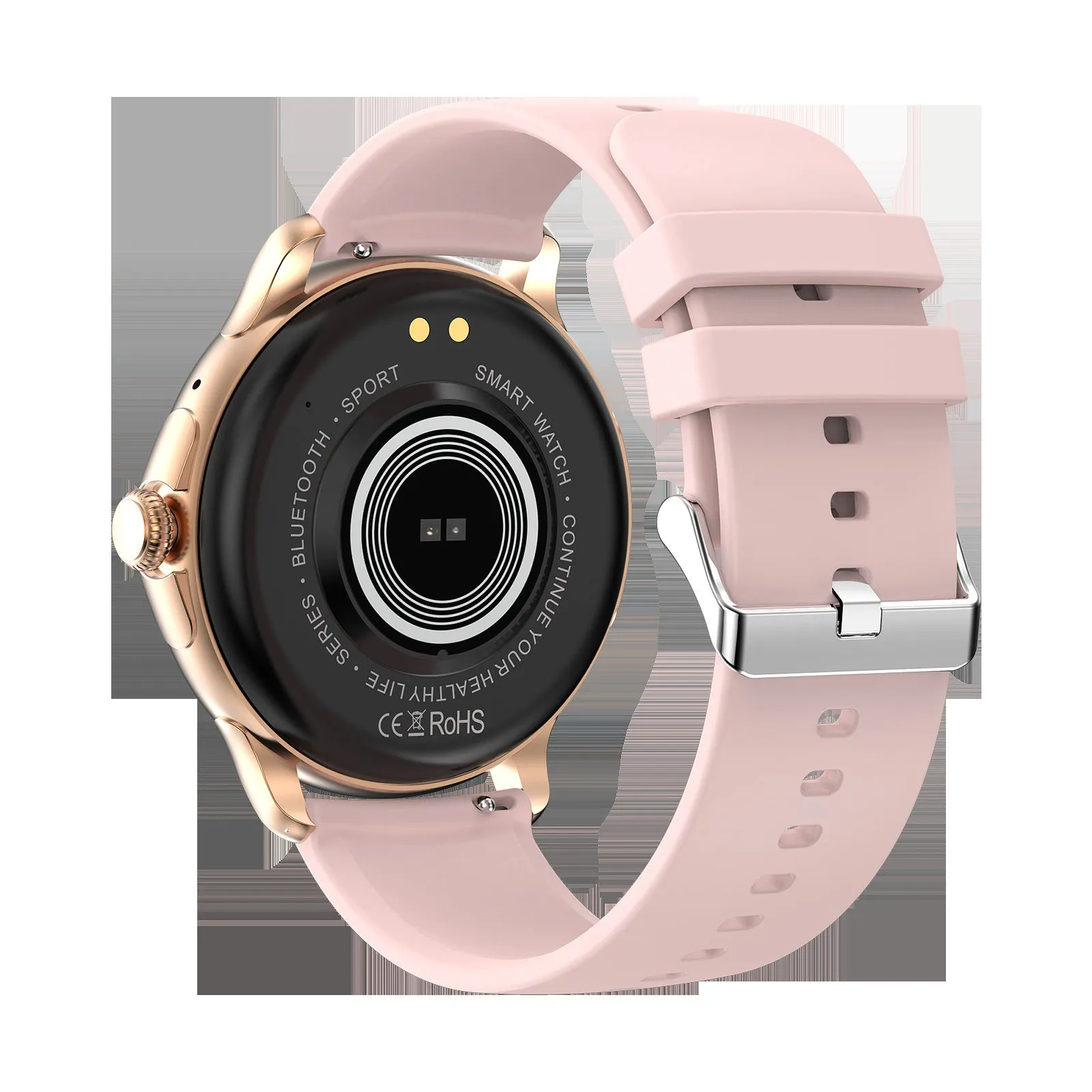 Hk49 smart sports watch with heart rate and blood glucose monitoring, black colour, touch screen display