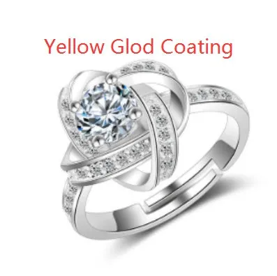 925 sterling silver open band ring with cubic zirconia stone on white background