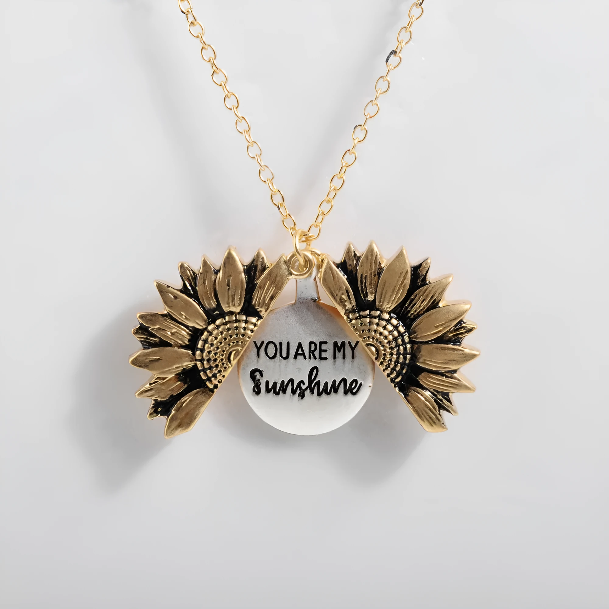 Flower Pendant Necklace Alloy Gold Silver Rose Gold Whip Chain Double Sided Clavicle Short Pendant 21-50cm Women's Fashion Layering Accessory Electroplated Natural Style