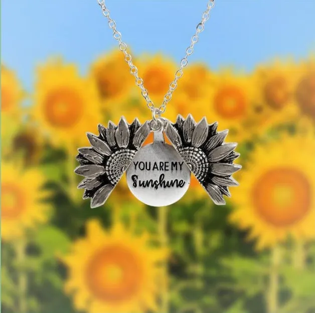 Flower Pendant Necklace Alloy Gold Silver Rose Gold Whip Chain Double Sided Clavicle Short Pendant 21-50cm Women's Fashion Layering Accessory Electroplated Natural Style