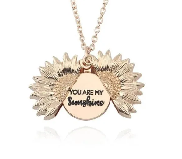 Flower Pendant Necklace Alloy Gold Silver Rose Gold Whip Chain Double Sided Clavicle Short Pendant 21-50cm Women's Fashion Layering Accessory Electroplated Natural Style