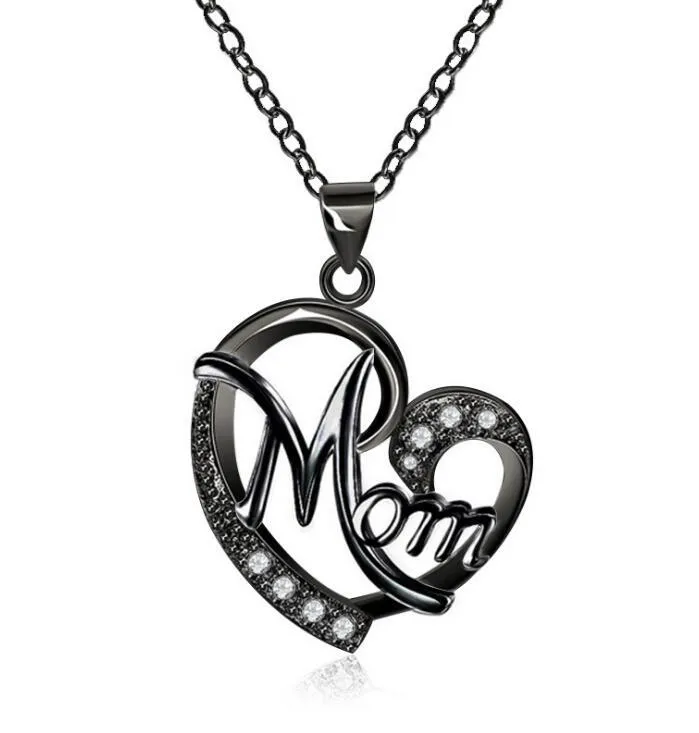 Heart-shaped diamond wish necklace with copper plated platinum finish, adjustable chain 21-50cm, colour variant all white
