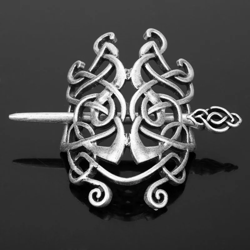 Metal hair clip retro plug-in hairpin vintage alloy geometric headdress