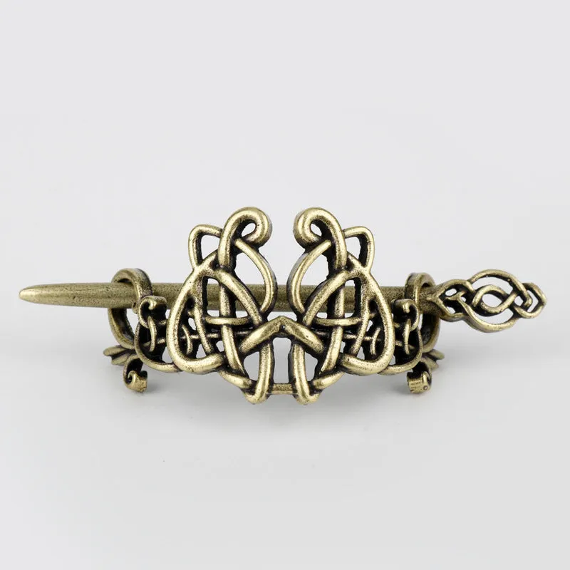 Metal hair clip retro plug-in hairpin vintage alloy geometric headdress