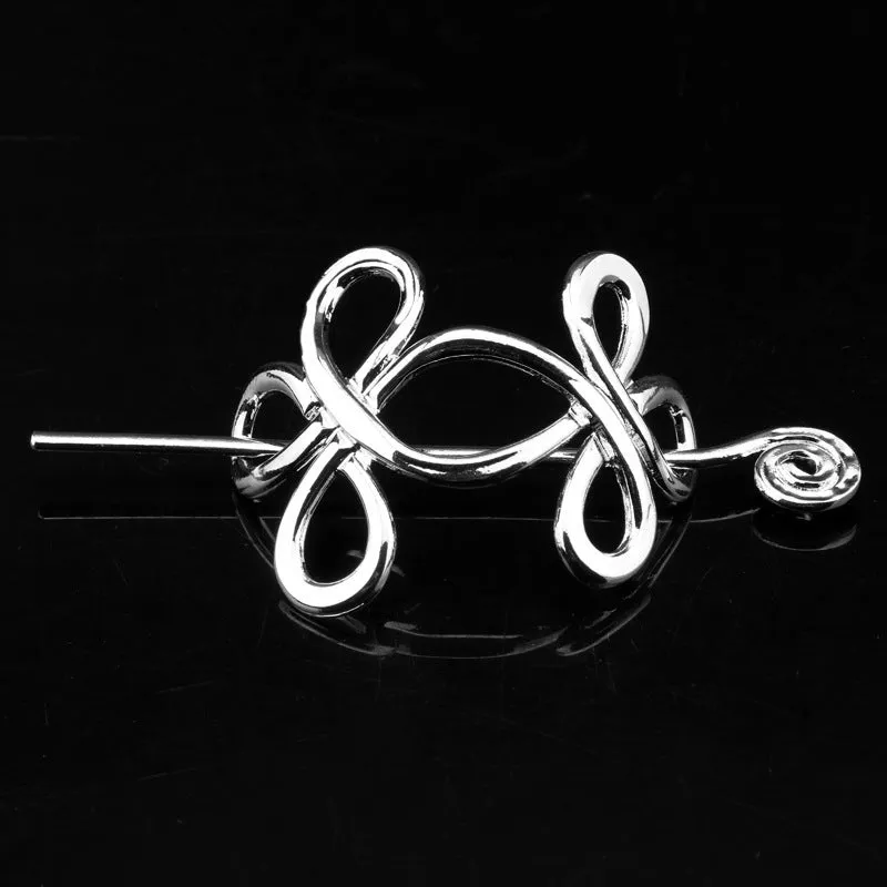 Metal hair clip retro plug-in hairpin vintage alloy geometric headdress