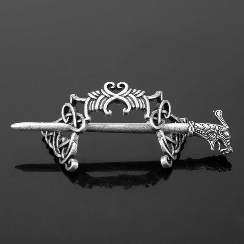 Metal hair clip retro plug-in hairpin vintage alloy geometric headdress