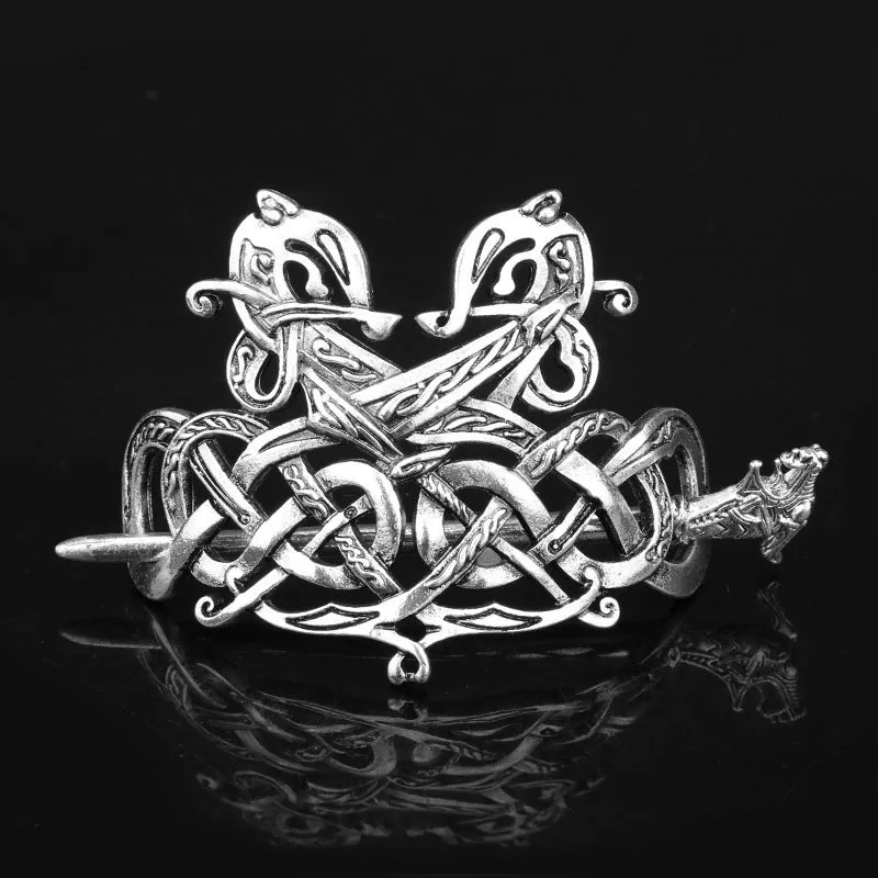 Metal hair clip retro plug-in hairpin vintage alloy geometric headdress