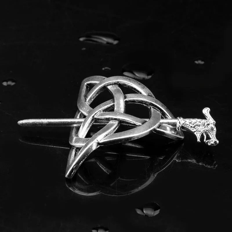 Metal hair clip retro plug-in hairpin vintage alloy geometric headdress