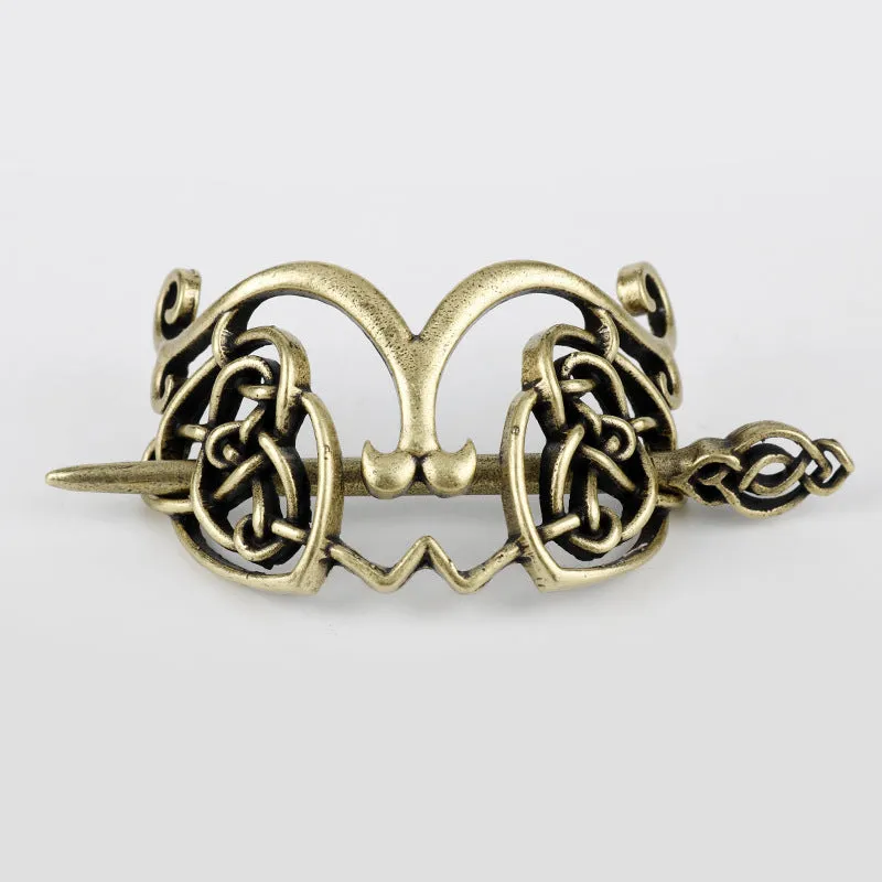 Metal hair clip retro plug-in hairpin vintage alloy geometric headdress