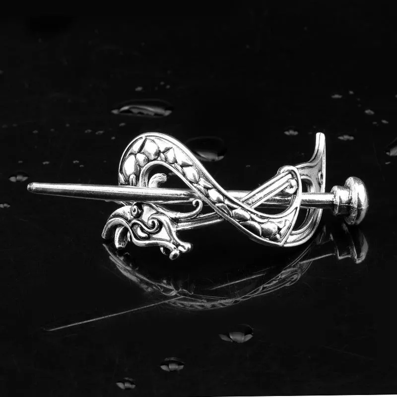 Metal hair clip retro plug-in hairpin vintage alloy geometric headdress
