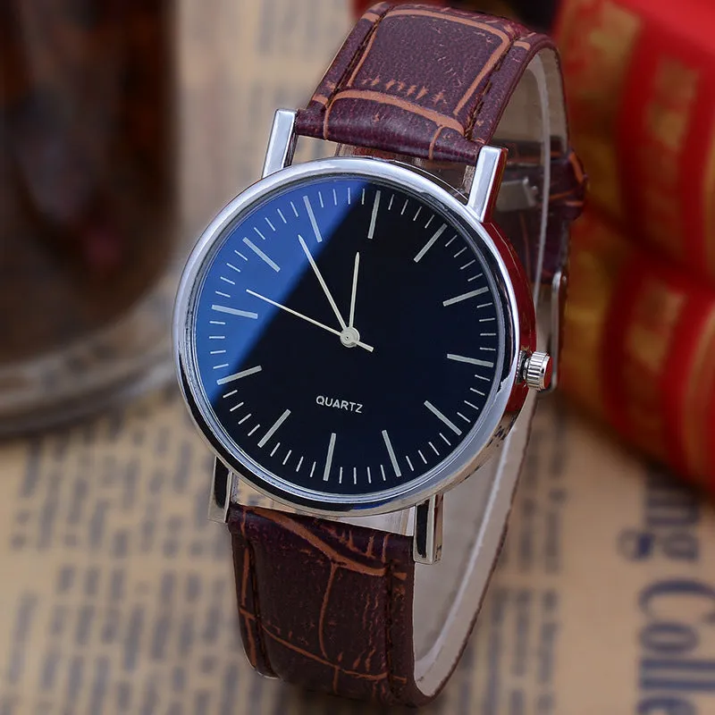 Fashion quartz watch bowl watch with 38mm dial, blue light glass mirror, and black strap