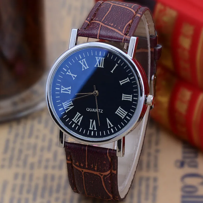 Fashion quartz watch bowl watch with 38mm dial, blue light glass mirror, and black strap