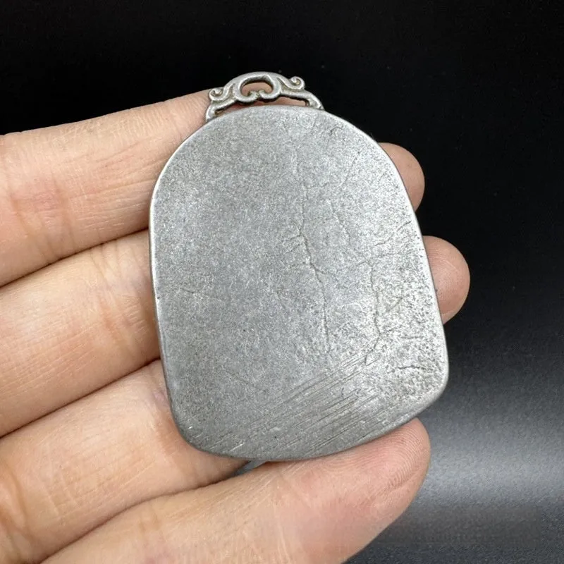 Antique Chinese style geometric iron pendant hanging ornament.