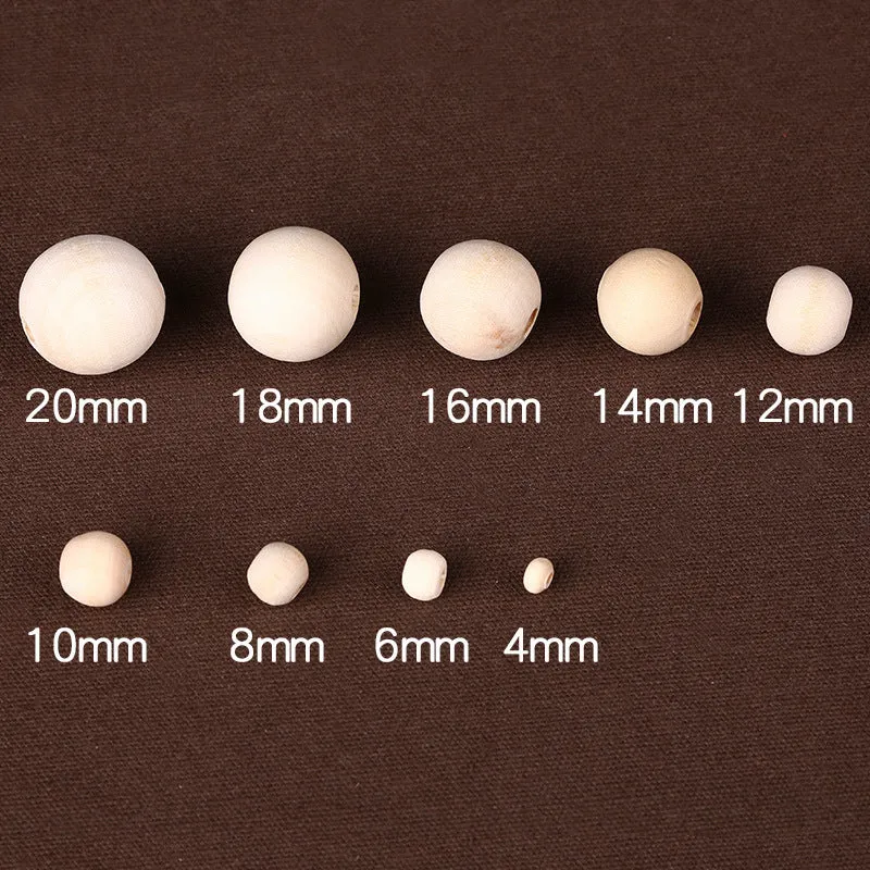 Loose wooden beads in red sandalwood and huanghuali in various sizes for DIY jewellery making