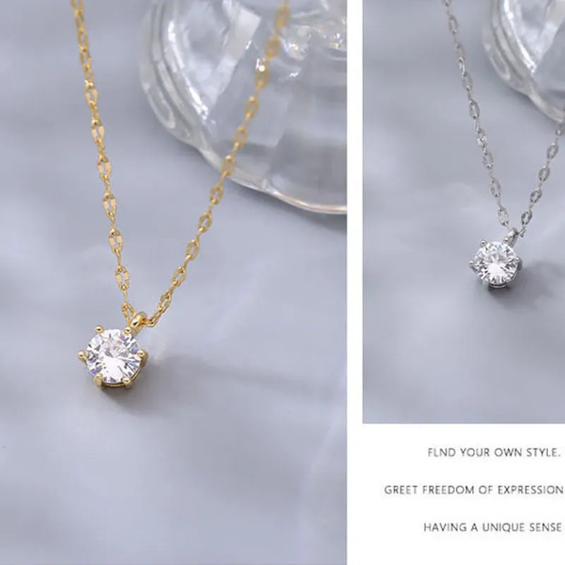 Women's copper pendant necklace with electroplated finish in copper white gold plated colour original design