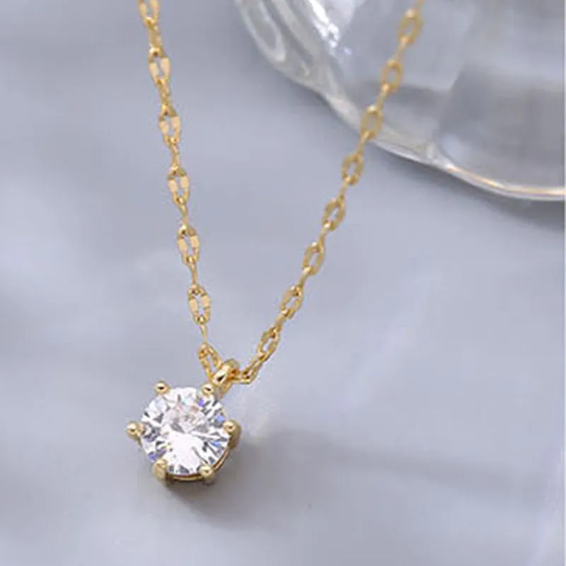 Women's copper pendant necklace with electroplated finish in copper white gold plated colour original design