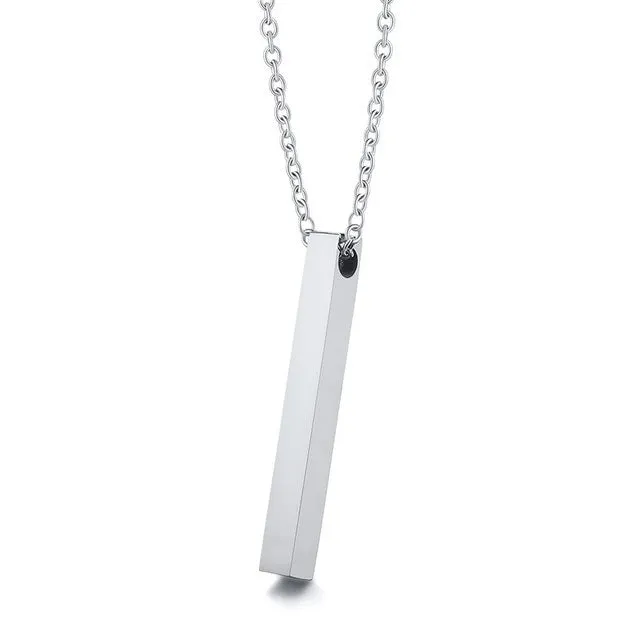 Crystal necklace for men with alloy silver pad finish in European American style
